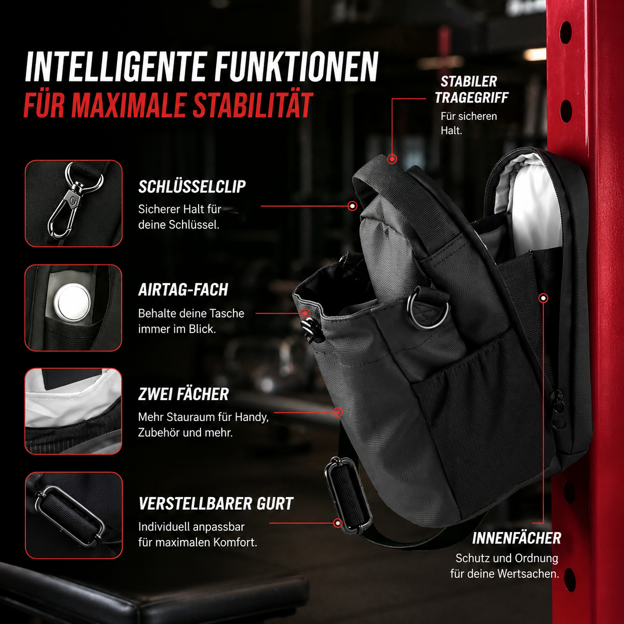 Roviere GymClip – Nie wieder Chaos im Fitnessstudio.